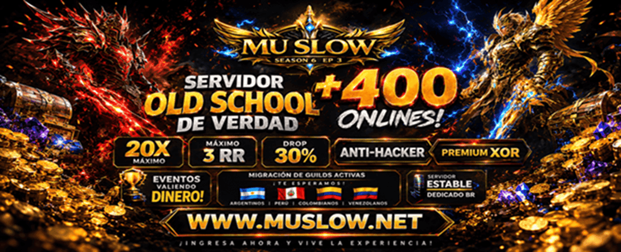 Banner do servidor MU SLOW SEASON6 HARDSERVER